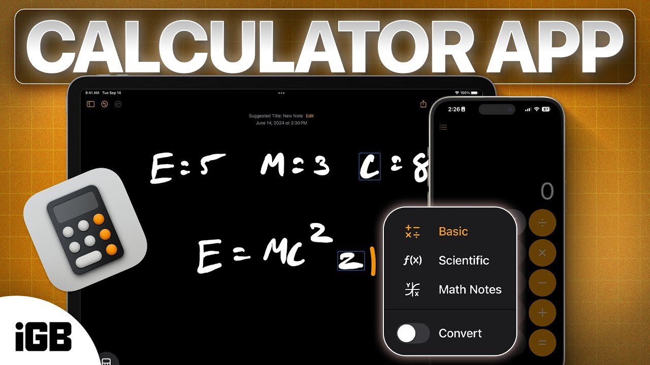 All New Calculator & Math Note Apps on iOS 18 and iPadOS 18 🔥🔥