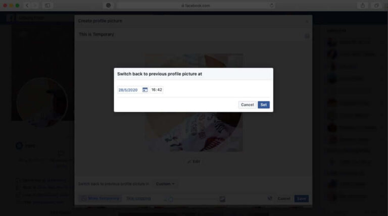 How to Add a Temporary Facebook Profile Picture on iPhone and web ...