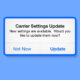 How to update carrier settings on iphone or ipad