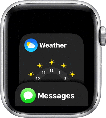 Ta bort appar från Dock på Apple Watch