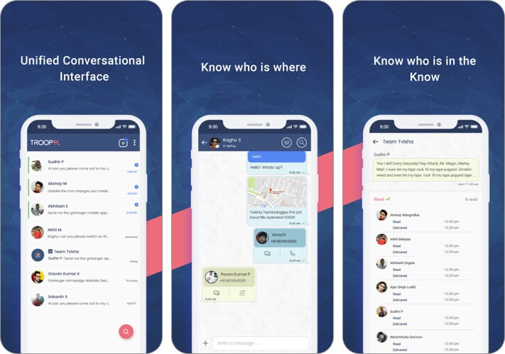 office chat   troop messenger iphone and ipad team management app screenshot