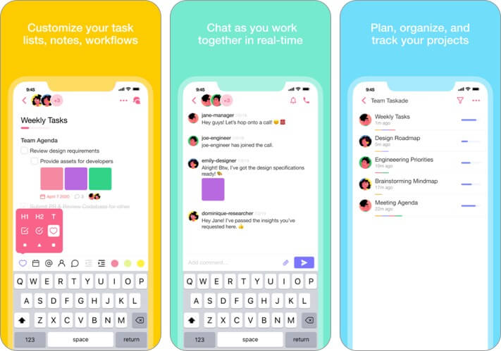 taskade   manage anything iphone and ipad team management app screenshot