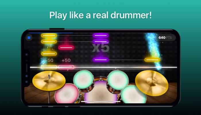 Drums iphone and ipad app screenshot Drums iPhone and iPad App Screenshot