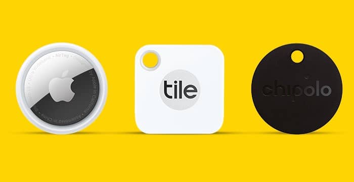 Design of AirTag vs Tile Mate vs Chipolo