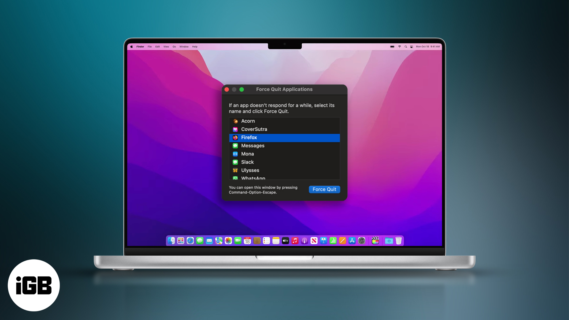Force Quit Apps på en Mac