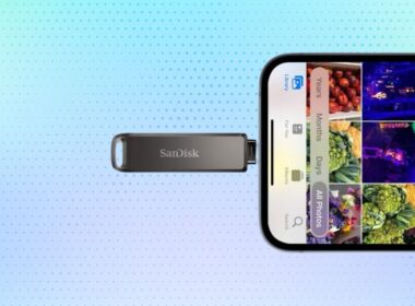 Transfer photos from iPhone to external drive.