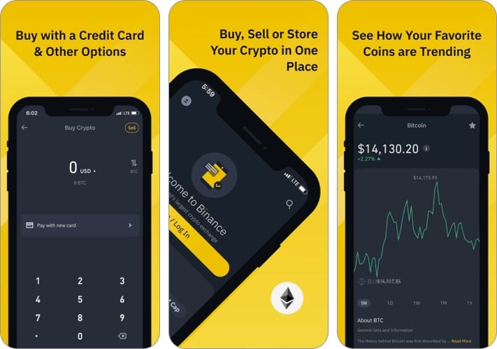 Binance Best cryptocurrency apps for iPhone screenshot