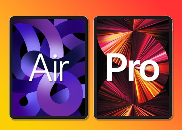 Design and display comparition of iPad Air vs Pro