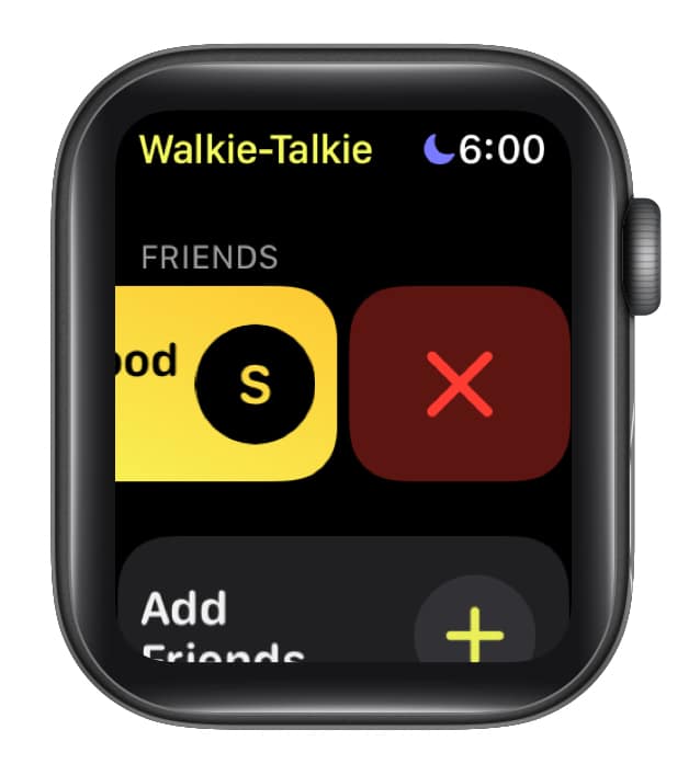 Remove friends from Walkie Talkie app on Apple Watch