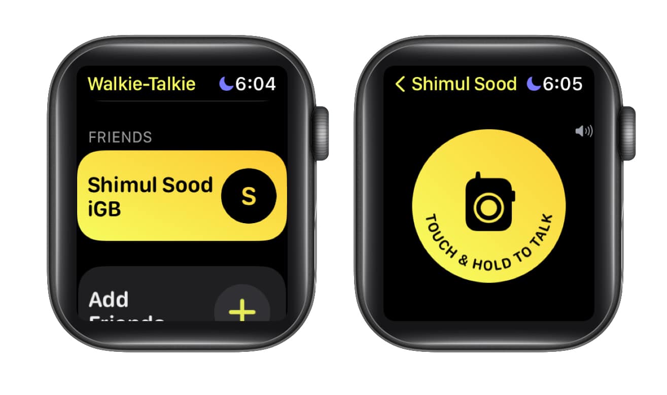 Start a Walkie Talkie conversation