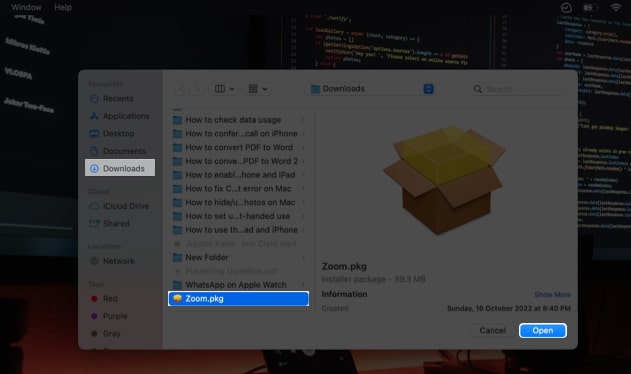 Set up app from Installer on Mac