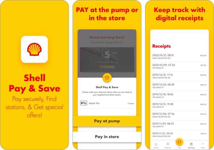 Shell US  Canada Apple Pay supported app