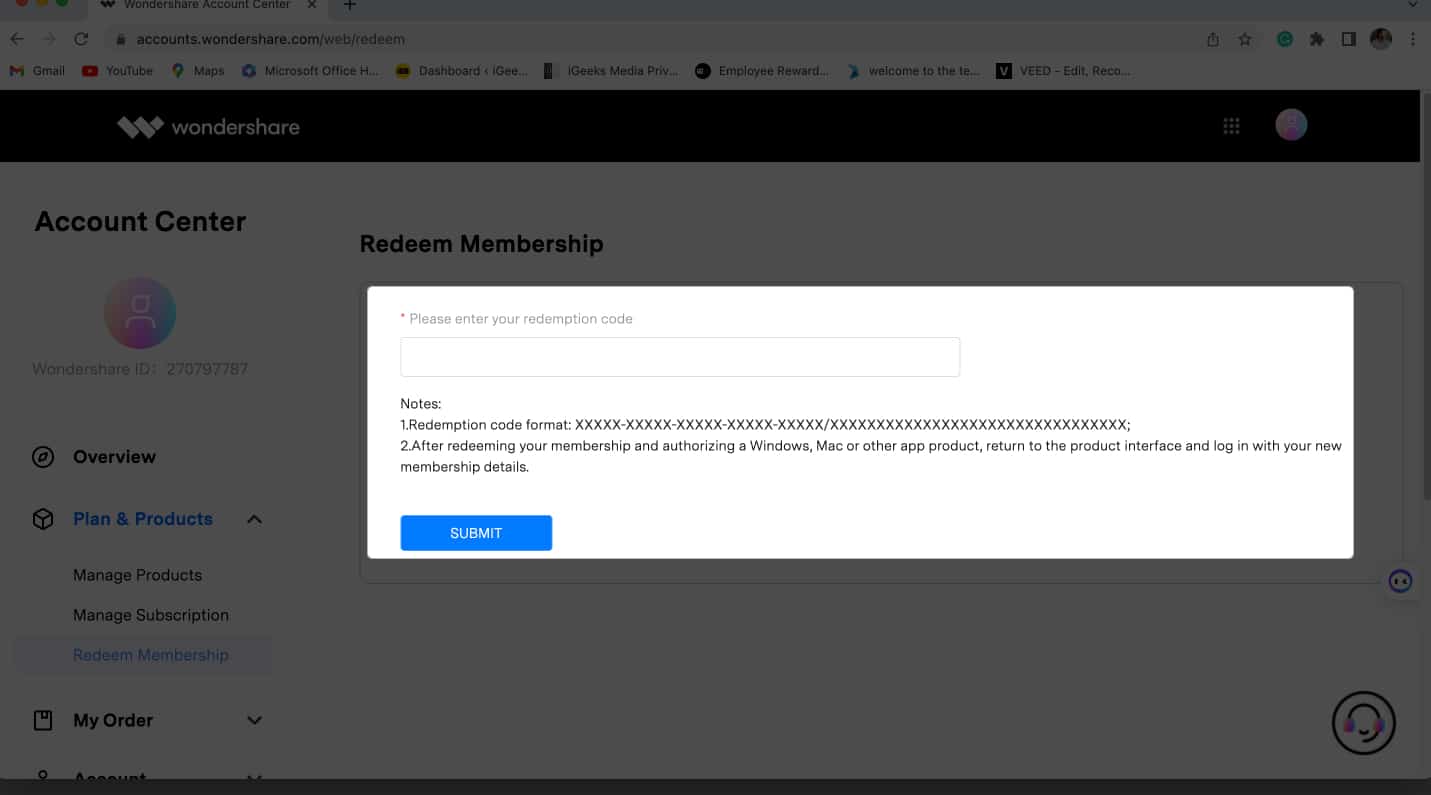 Redeem code for DrFone