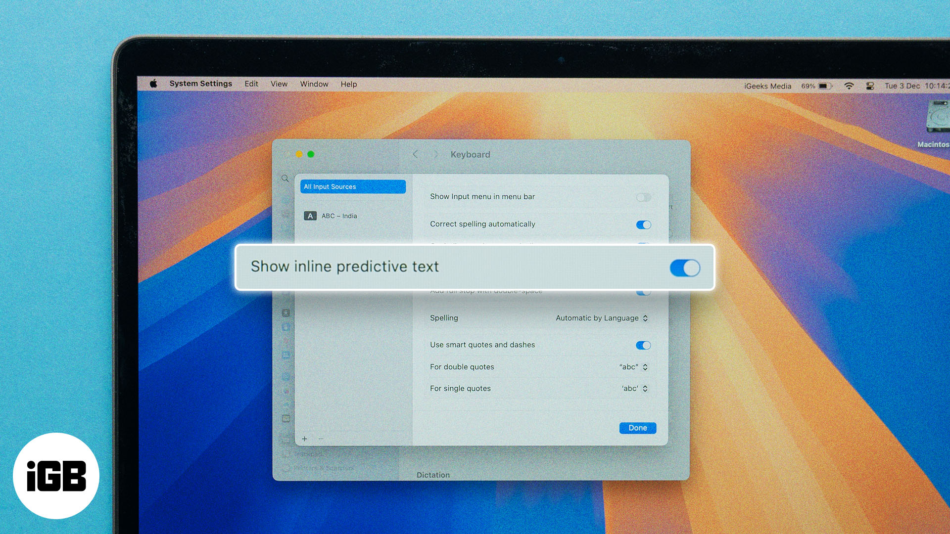 How to use inline predictive text on your Mac iGeeksBlog Use inline predictive text to speed up typing on Mac