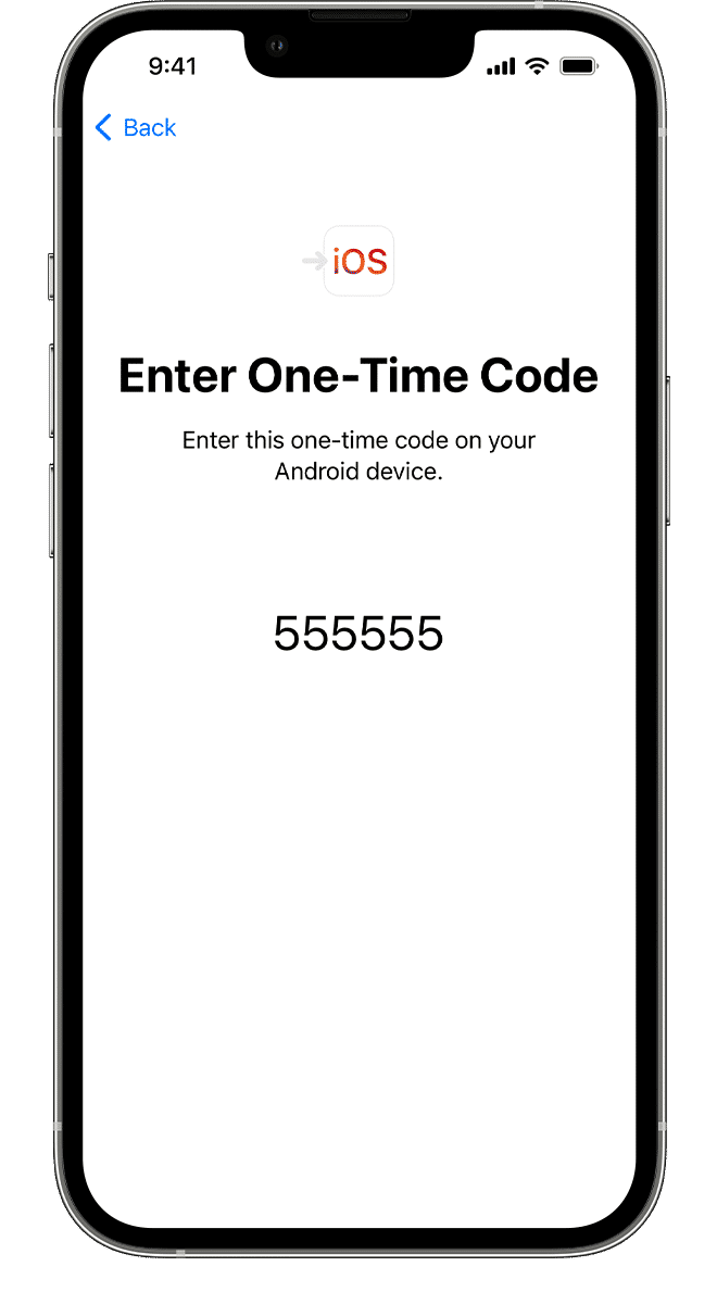 6 digit one time code for authentication on an iPhone
