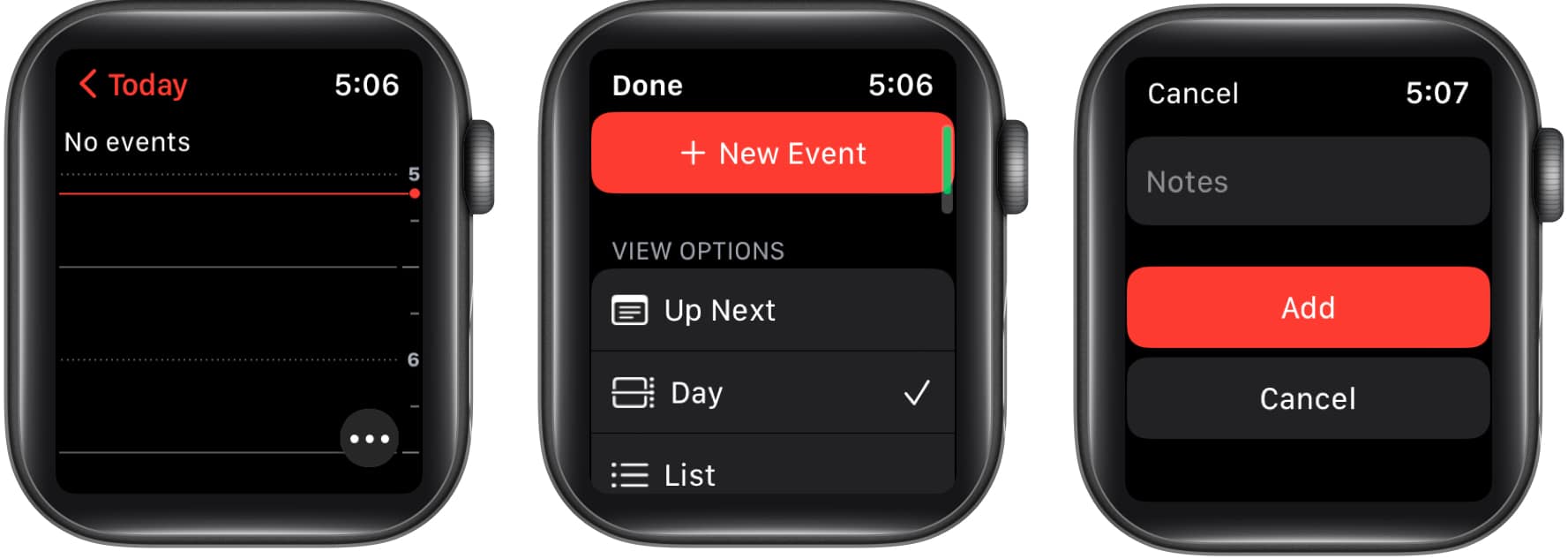 How to add Calendar events on Apple Watch