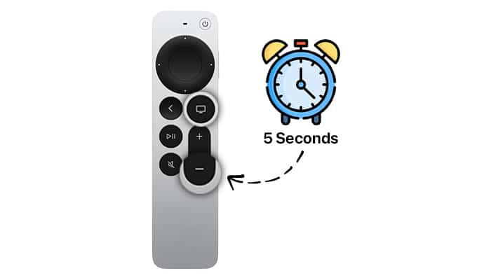 Restart the apple tv remote