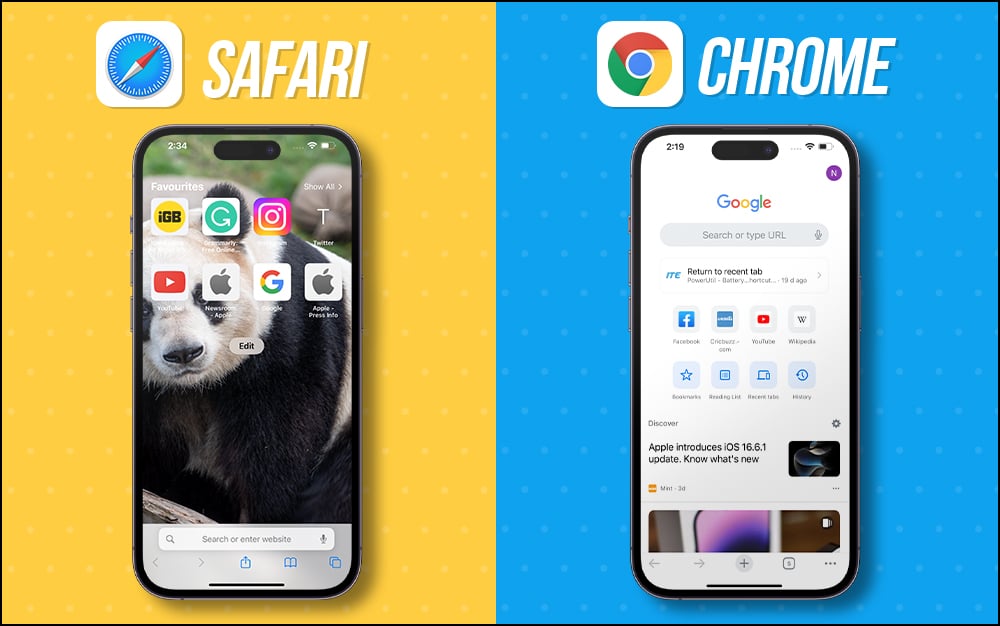Safari vs Chrome   User Interface