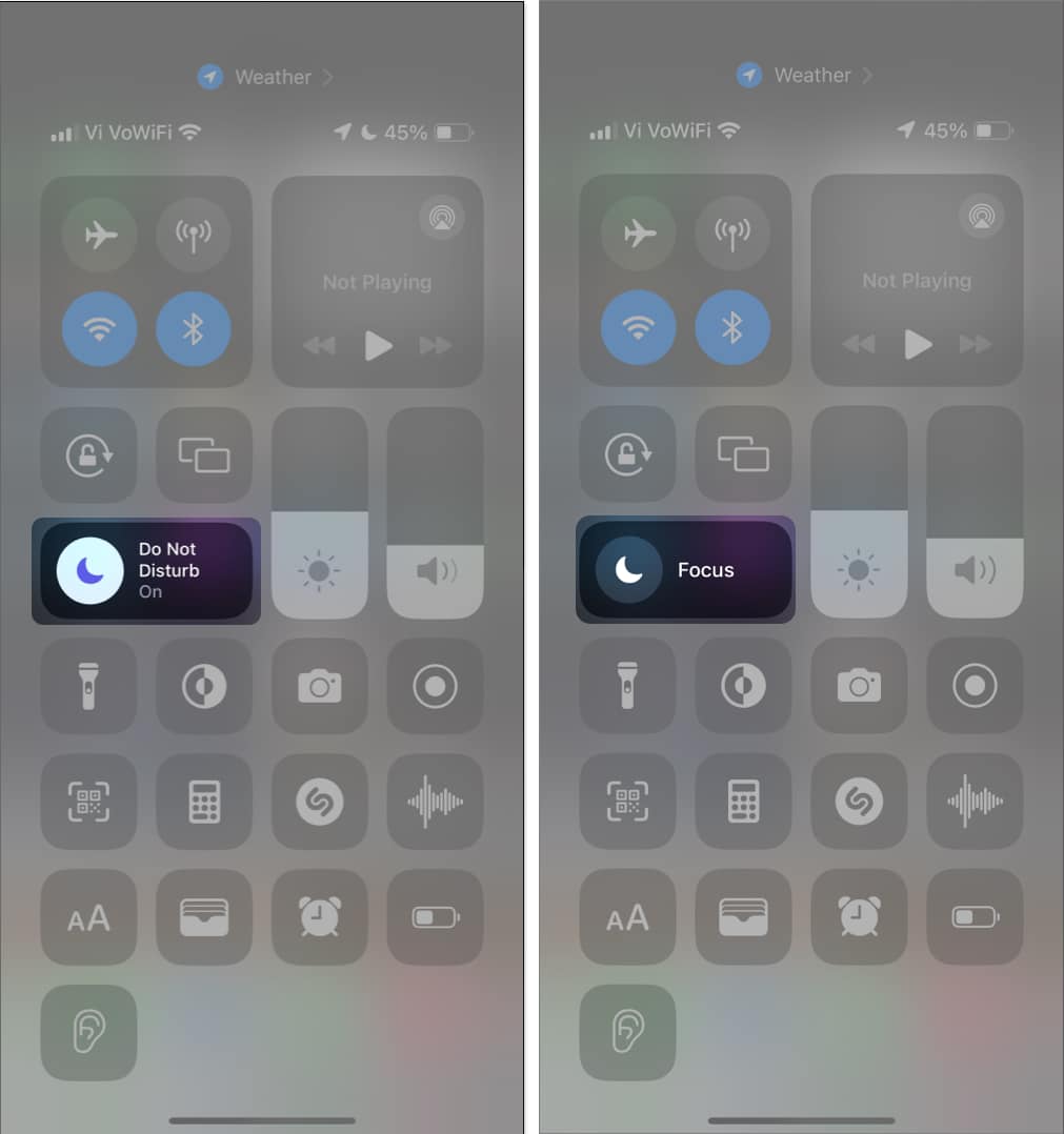 Deactivate Focus Mode on iPhone