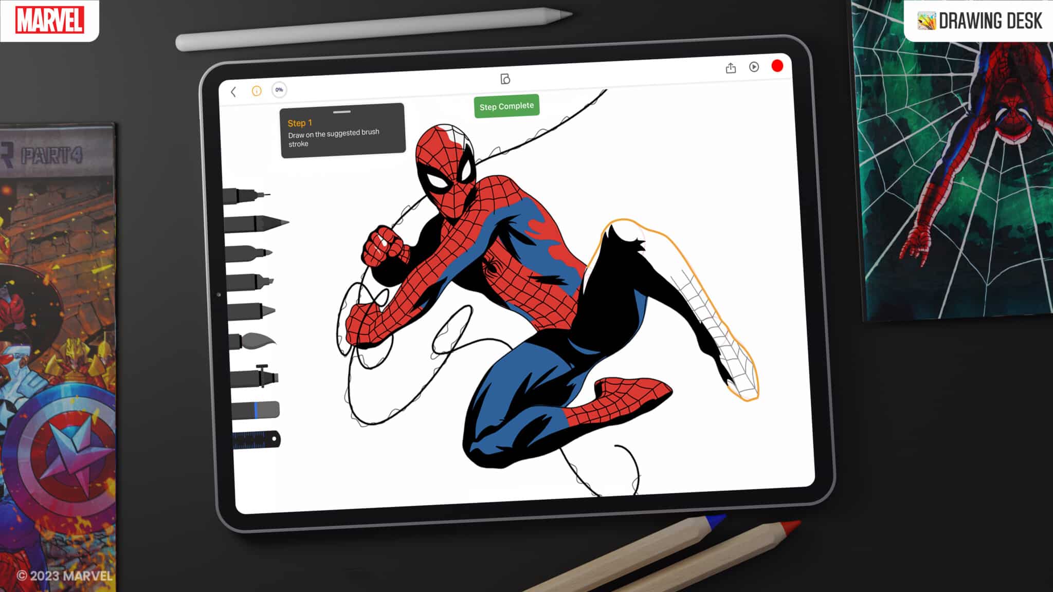 Spider Man step by step