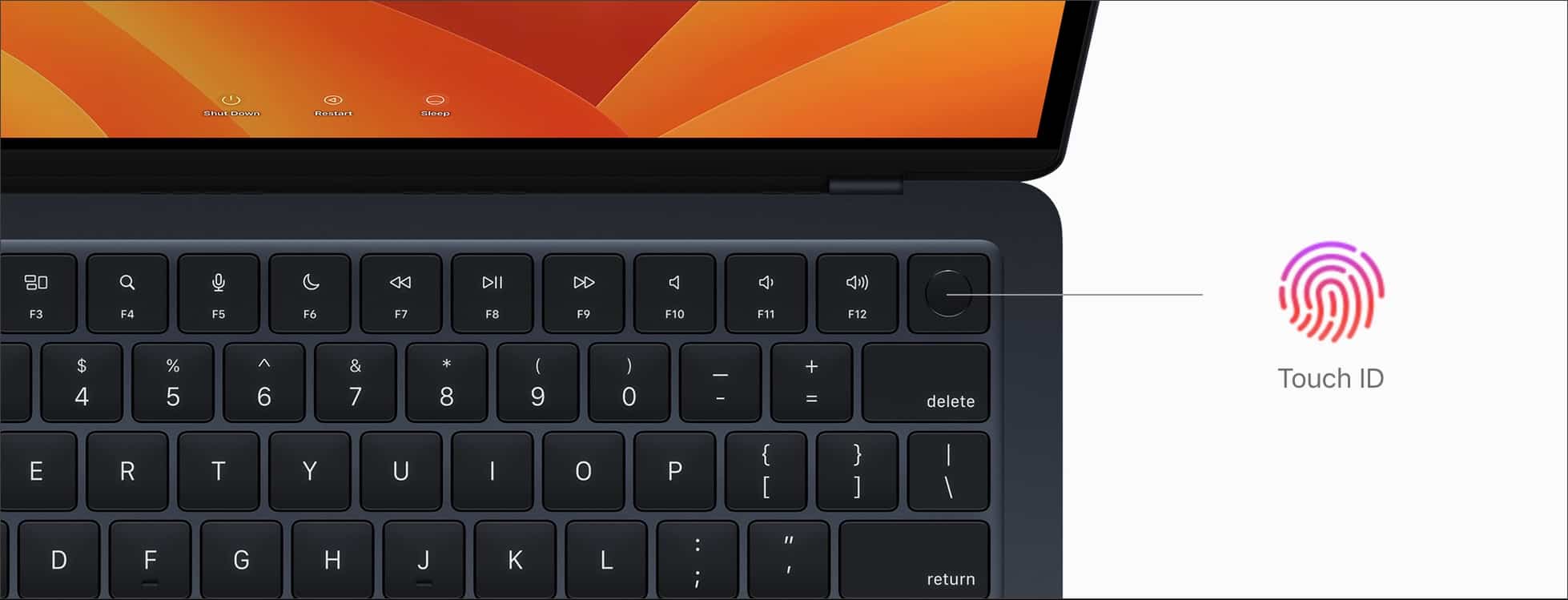 tap and press touch id