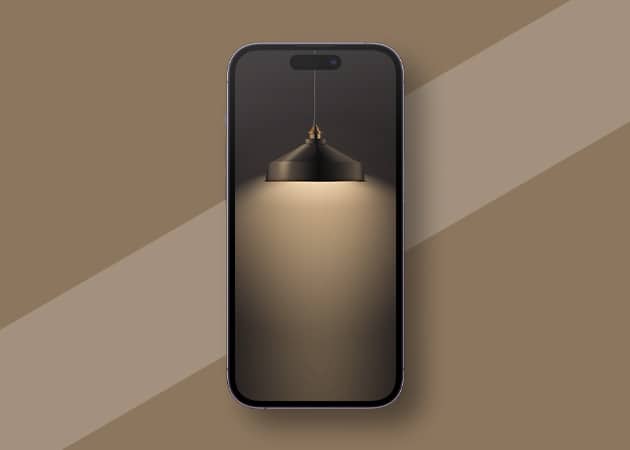 Minimalist hanging light HD iPhone wallpaper 1