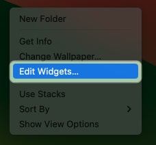 Right click on Home Screen and select Edit Widgets