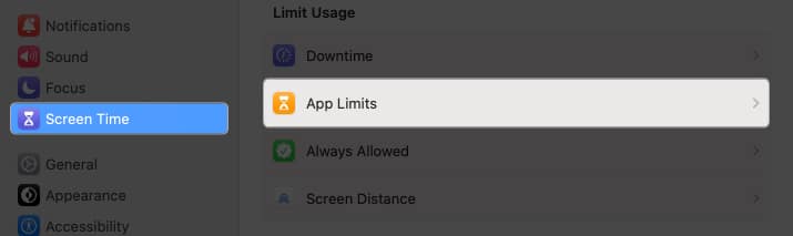 Screen Time App Limit