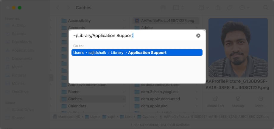 Type ~LibraryApplication Support on Mac