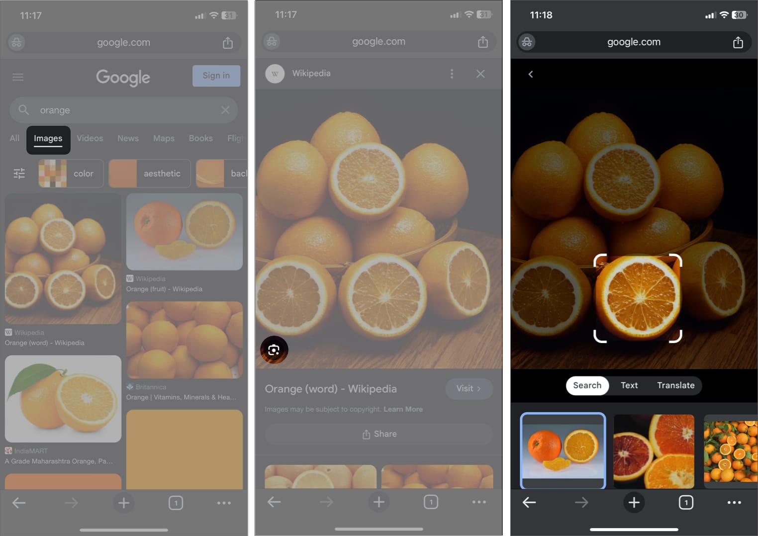 search for a image tap the google lens icon in chrome