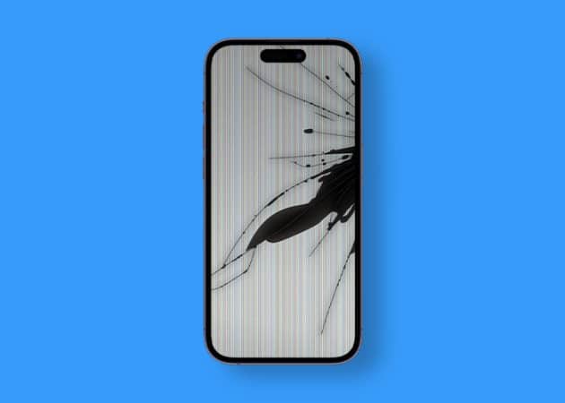 Abstract black broken iPhone display wallpaper