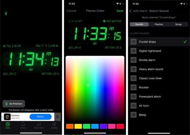 Alarm Clock HD best alarm clock for Apple Watch owners