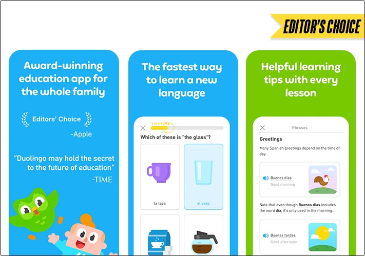 Duolingo education iPhone iPad app screenshot