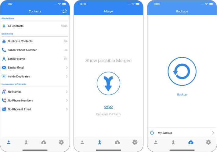 Duplicate contacts manager