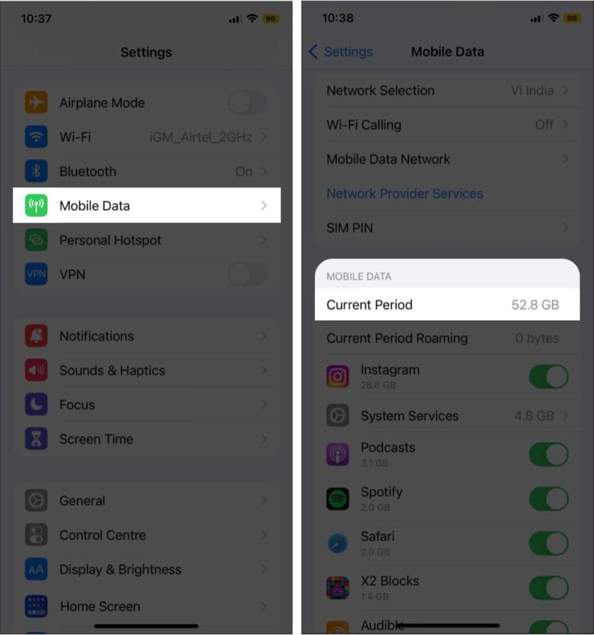 How to check data usage on iPhone - iGeeksBlog