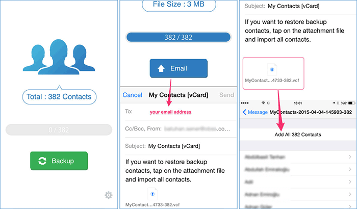 My contacts backup contacts and address book management iphone app screenshot My Contacts Backup Contacts and Address Book Management iPhone App Screenshot