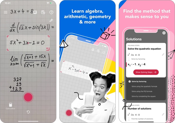 Photomath iPhone education app screenshot