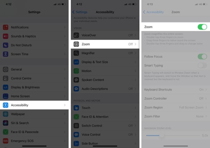 Turn on zoom from settings on iphone 800x566 1 Turn on Zoom from Settings on iPhone