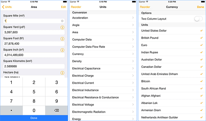 Units  Free Unit Converter iPhone App Screenshot