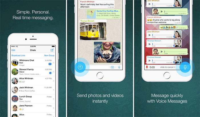 Whatsapp facetime alternative iphone app screenshot WhatsApp FaceTime Alternative iPhone App Screenshot