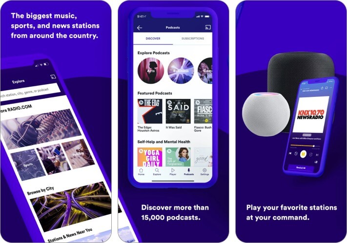 radiocom iphone and ipad app screenshot