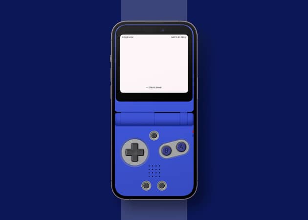 Blue Retro Gameboy wallpaper