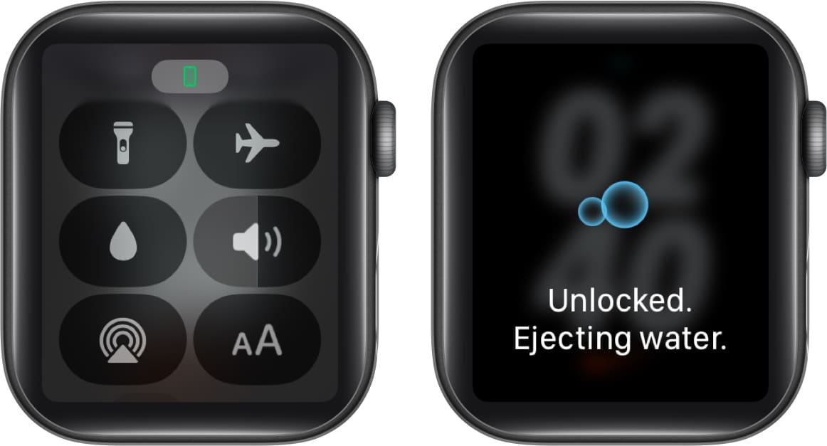 Eject water from Apple Watch
