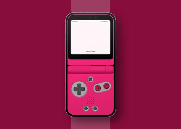 Pink Gameboy wallpaper for iPhone