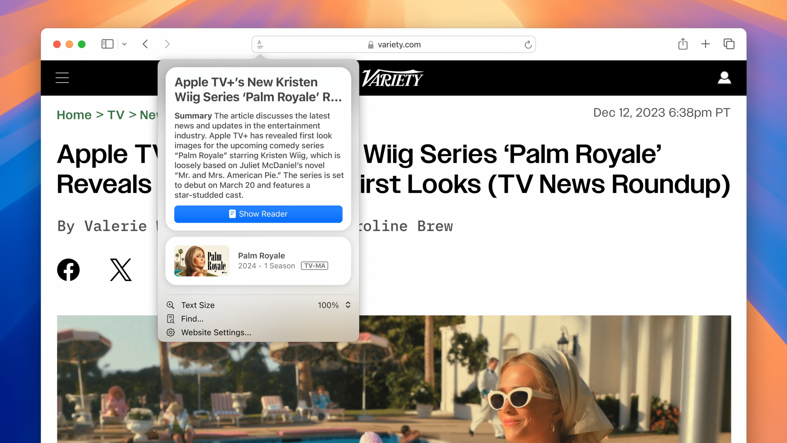 Safari Highlights feature in macOS 15 Sequoia
