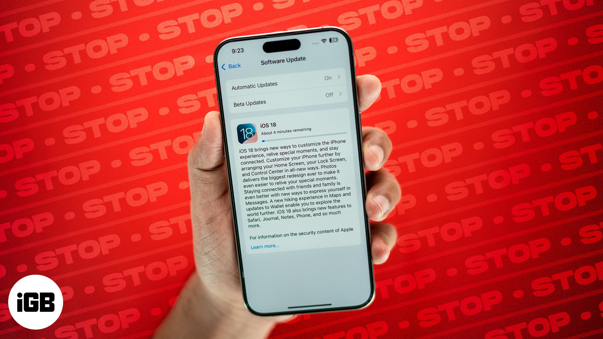 How to cancel the iOS 1841 update in progress How to stop iOS 18 update in progress