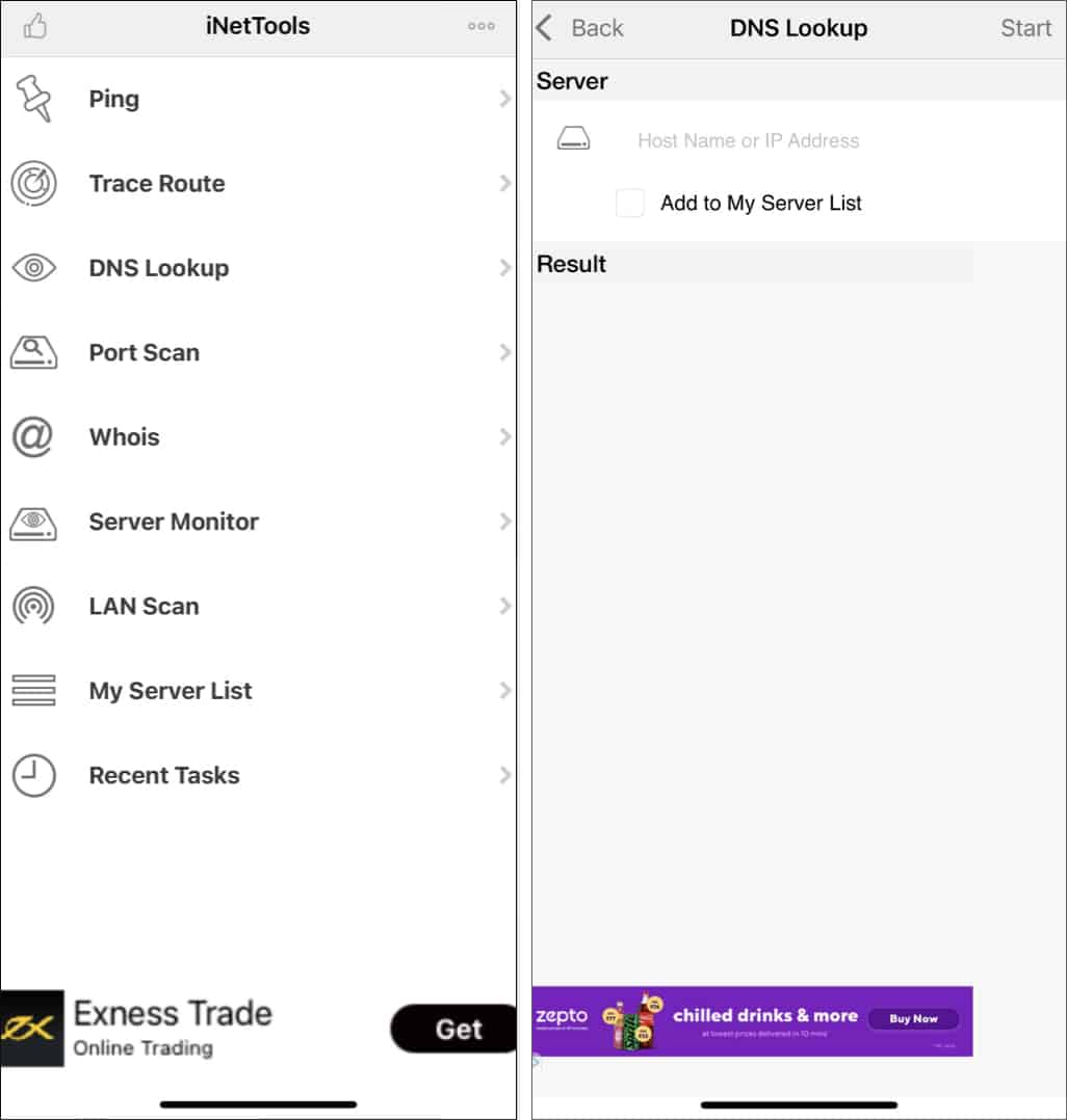 iNetTools   Ping DNS Port Scan iOS app