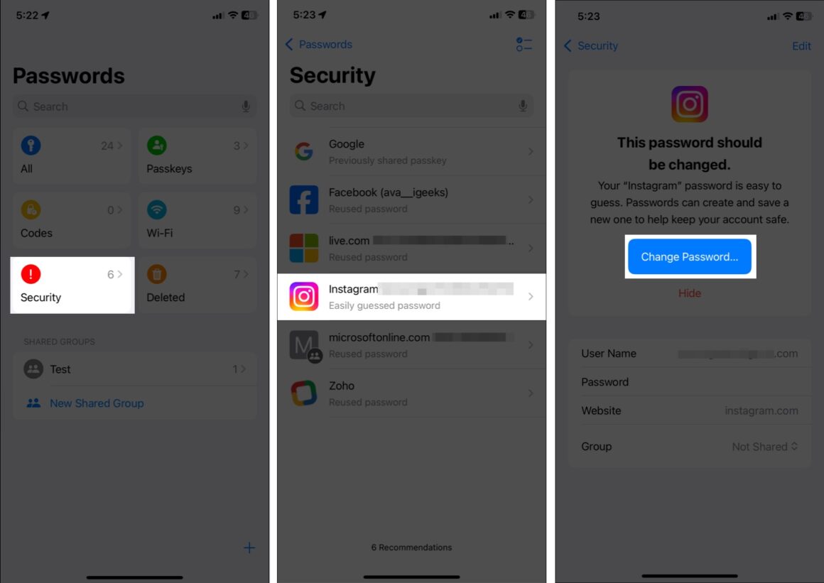 How to find saved passwords on iPhone in iOS 18 and earlier
