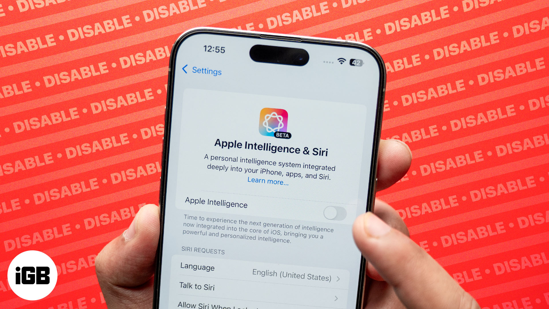 How to turn off Apple Intelligence on iPhone iPad and Mac iGeeksBlog Turning off Apple Intelligence on an iPhone