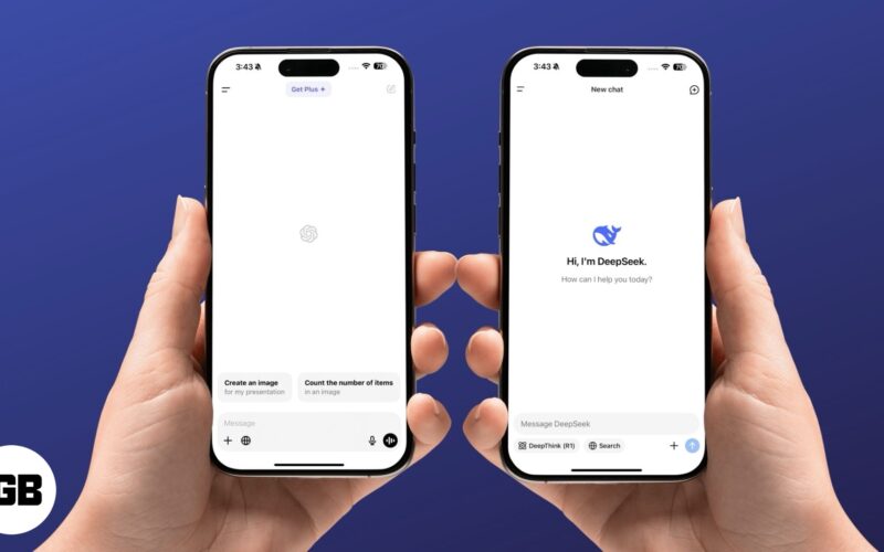 DeepSeek   AI Assistant vs ChatGPT iPhone apps